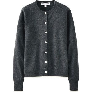 Uniqlo X Ines de La Fressange 100% cashmere Cardigan - M in Dark Grey